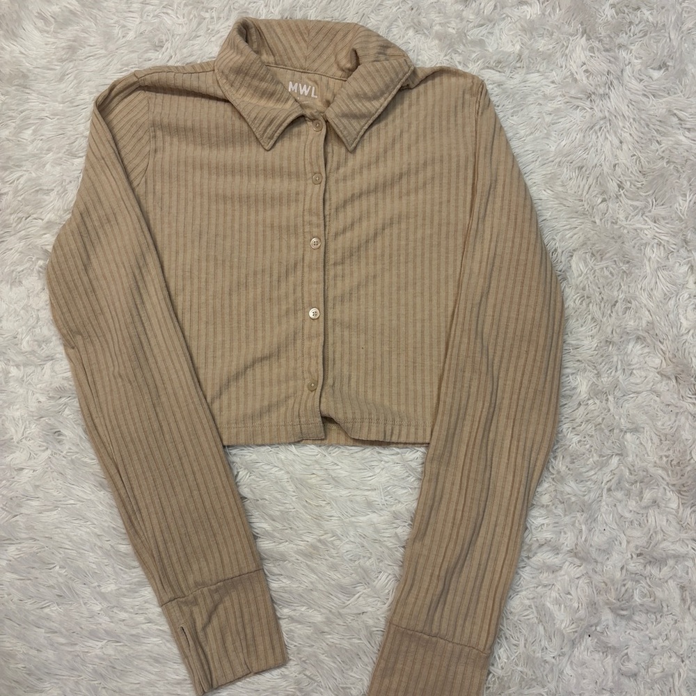 Madewell | Cream Ribbed Cardigan - Picture 4 of 6